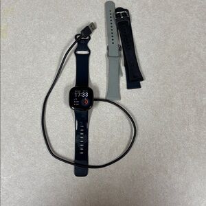 Fitbit Smartwatch with Navy, Gray, and Black Bands